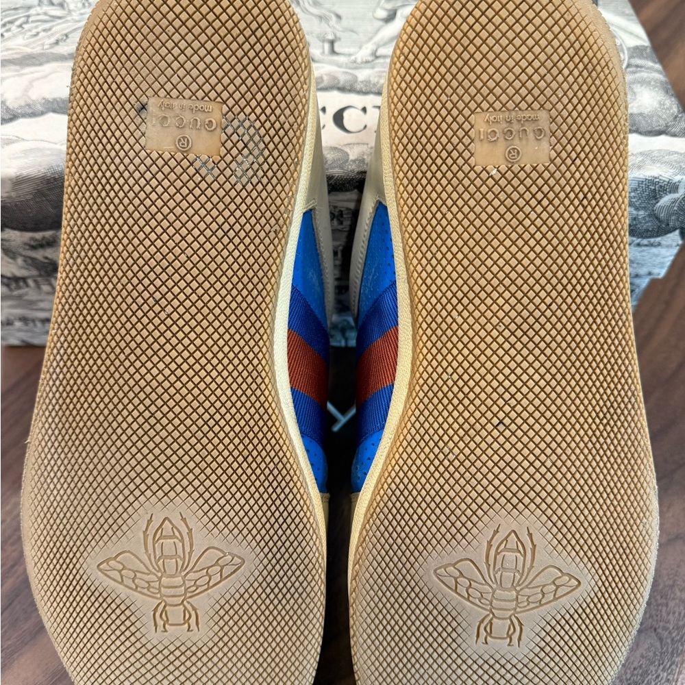 Gucci Blue and Orange Sneakers vintage look in great shape!! - Picture 6 of 9